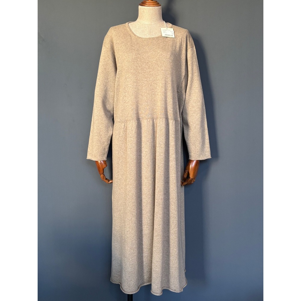 NEW Eskandar 100% Cashmere Bateau Tunic Dress | Size 0 (S–M) | Oatmeal - Picture 3 of 13